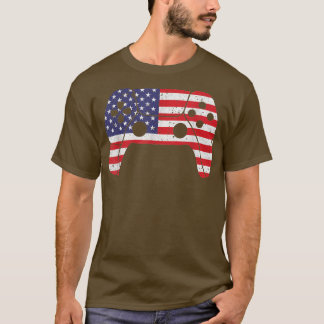 4th Of July Video Game  Gamer Kids Boys Men USA  T-Shirt