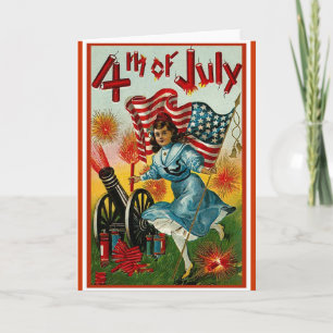 4th of July - Vintage Art Card