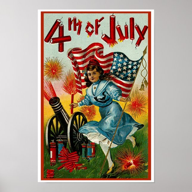 4th of July - Vintage Art - Poster (Front)