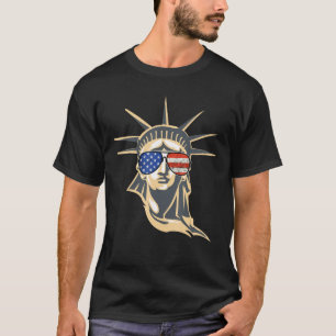 4th Of July Vintage Statue Of Liberty Patriotic Su T-Shirt