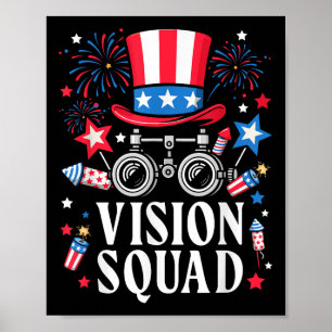 4th Of July Vision Squad Optometry Optician Optome Poster