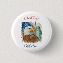 4th Of July watercolor Eagle Patriotic