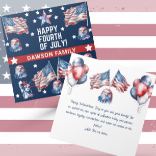 4th of July Watercolor Patriotic Custom