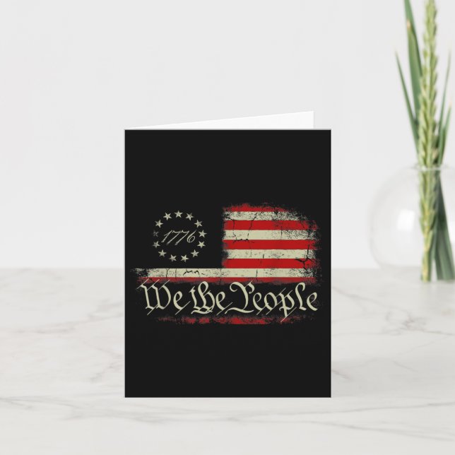 4th Of July We The People American 1776 Old Americ Card (Front)