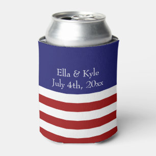 4th of July Wedding Favour Can Cooler