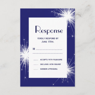4th of July Wedding RSVP (blue)