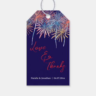 4th of july Wedding Thank You Gift Tags