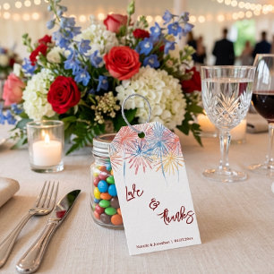 4th of July Wedding Thank You Gift Tags