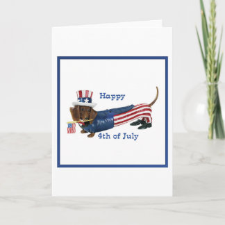 4th of July Wiener Dog Card