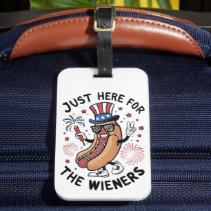 4th Of July Wieners USA American flag Patriotic Luggage Tag
