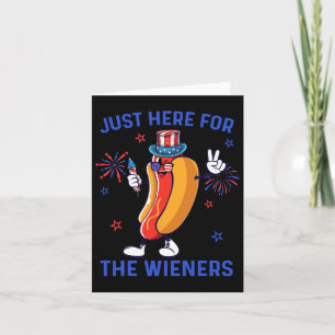 4th Of July Wieners Usa American Flag Patriotic Me Card