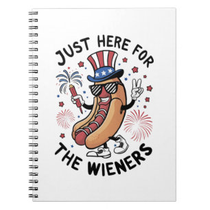 4th Of July Wieners USA American flag Patriotic  Notebook