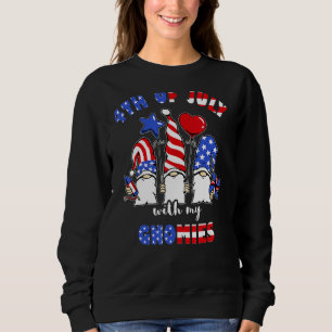 4th Of July With My Gnomies Usa Dwarf American Fla Sweatshirt