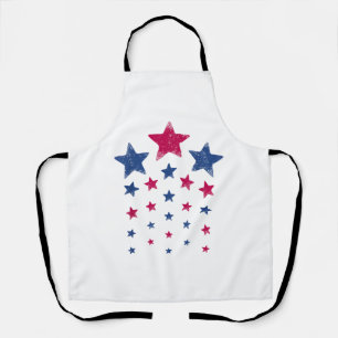 4th of July Women Men Kids Cute USA Patriotic Star Apron