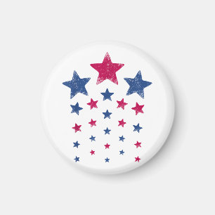 4th of July Women Men Kids Cute USA Patriotic Star Magnet