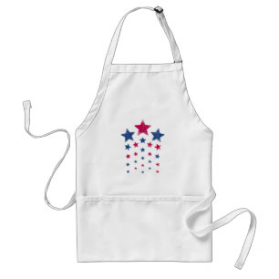 4th of July Women Men Kids Cute USA Patriotic Star Standard Apron