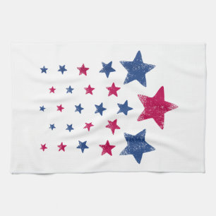 4th of July Women Men Kids Cute USA Patriotic Star Tea Towel