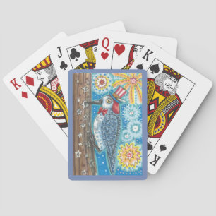 4TH OF JULY WOODPECKER BICYCLE PLAYING CARDS