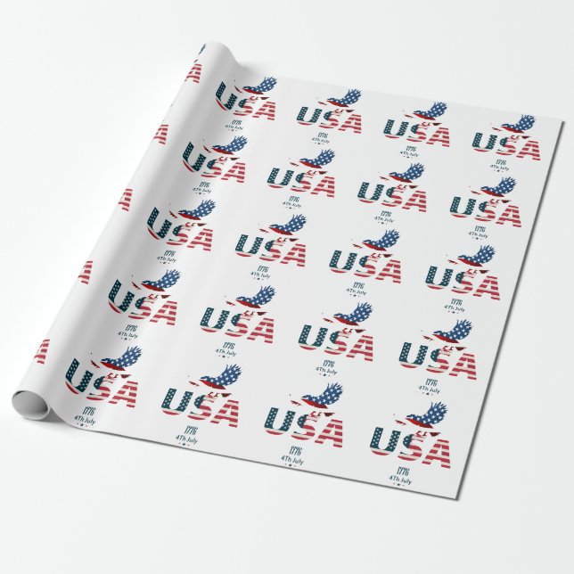 4th of July Wrapping Paper (Unrolled)