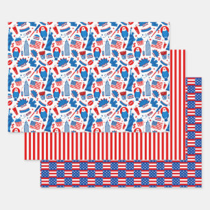 4th of July Wrapping Paper Sheet
