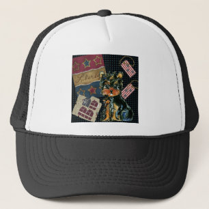 4TH OF JULY YORKIE POO TRUCKER HAT