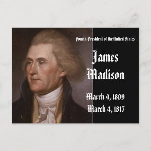 4th President Of the United States James Madison Postcard