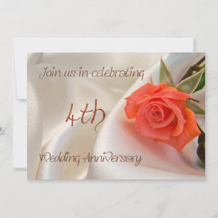 4th wedding anniverary party invitation