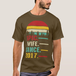 4th Wedding Anniversary for Women Her Epic Wife T-Shirt