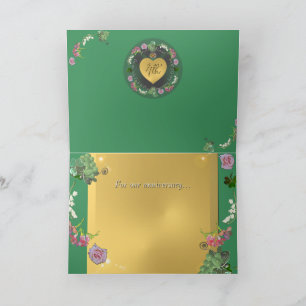 4th Wedding Anniversary Fruit Floral Greeting Thank You Card