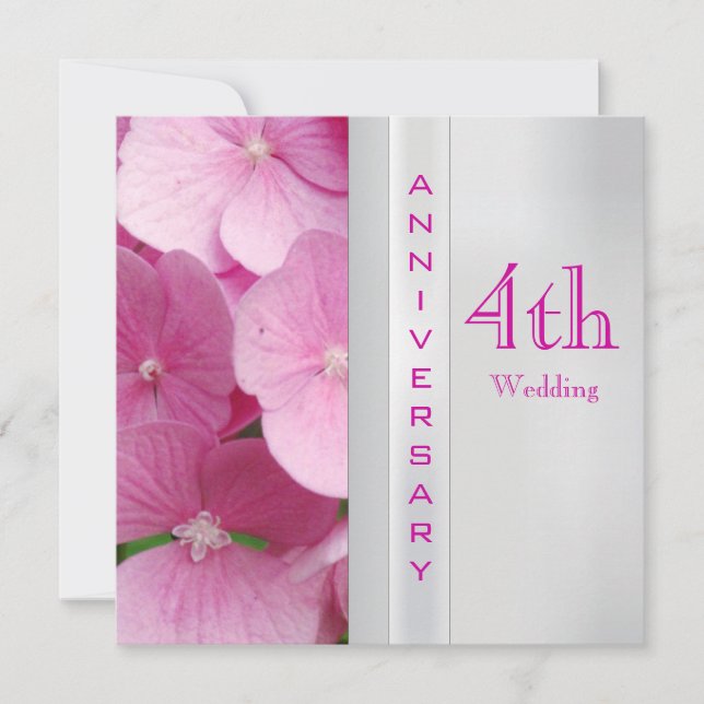 4th Wedding Anniversary Invitation (Front)
