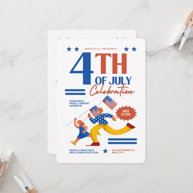 #4thOfJulyCelebration Invitation (Front/Back In Situ)