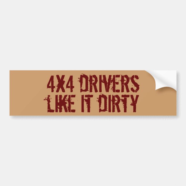 4x4 drivers bumper sticker (Front)