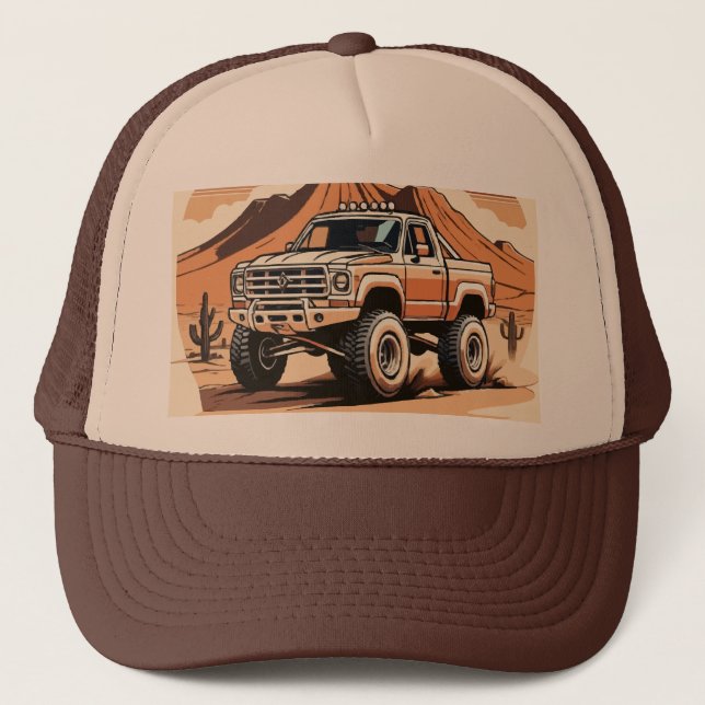 4x4 Off Roading Truck Trucker Hat (Front)