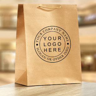 4x5 Circle Business Logo Custom Rubber Stamp