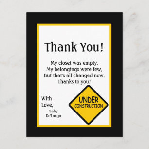 4x5 FLAT Thank you Card Construction