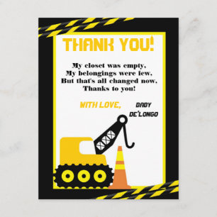 4x5 FLAT Thank you Card Construction