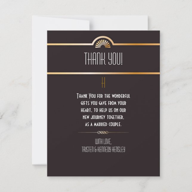 4x5 FLAT Thank You Card Gatsby Theme (Front)