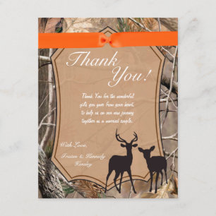 4x5 FLAT Thank You Card Hunters Camo Camoflauge