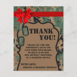 4x5 FLAT Thank You Card Marine DIGITAL PRINT Unifo