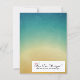 4x5 Save the Date Card Beach Sunset Palm Trees Str