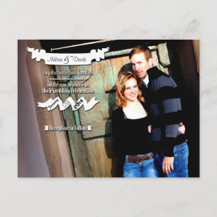4x5 Typography Save the Date Photo Announcement Postcard