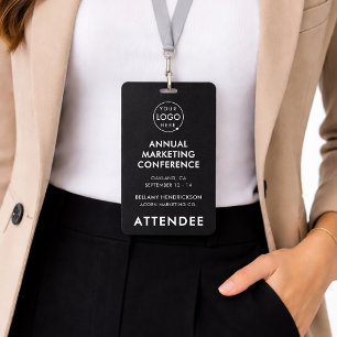 4x6 Event Badge   Conference Schedule Access Card ID Badge