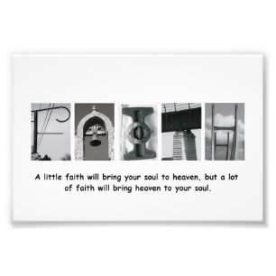 4x6 Faith Alphabet Letter Photography Print