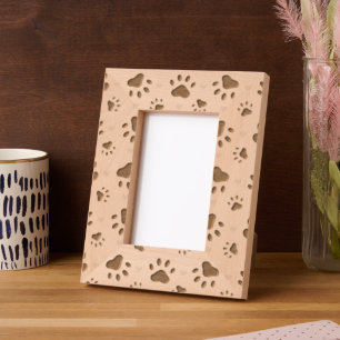 4x6 Fun Paw Prints for Pet Lovers Etched Frames