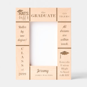 4x6 Graduate Class of Custom Name Year Portrait Etched Frames