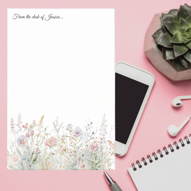 4x6 Personalised Wildflower From the Desk of Post-it Notes (Creator Uploaded)