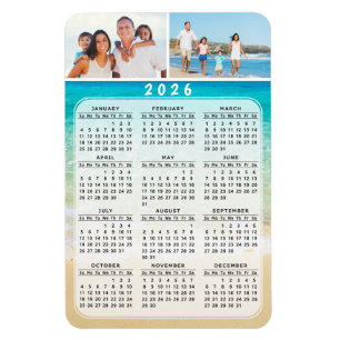 4x6 Photo Magnet Calendar 2026 Full Year