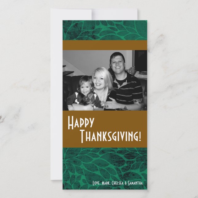 4x8 Autumn Tree Foliage PHOTO Thanksgiving Card (Front)