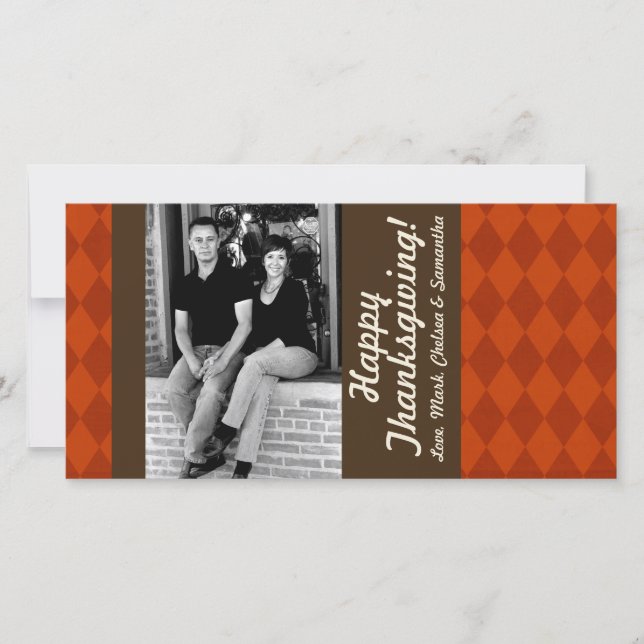 4x8 Autumn Tree Foliage PHOTO Thanksgiving Card (Front)