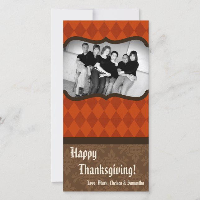 4x8 Autumn Tree Foliage PHOTO Thanksgiving Card (Front)